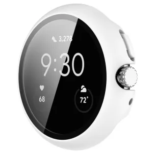 PC FULL COVER Plastový kryt so sklom pre Google Pixel Watch / Pixel Watch 2 biely