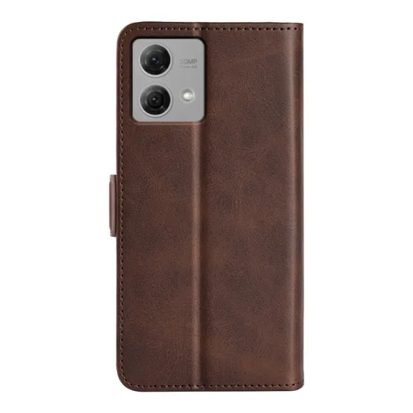 SIDE Peňaženkové puzdro pre Motorola Moto G84 5G tmavohnedé