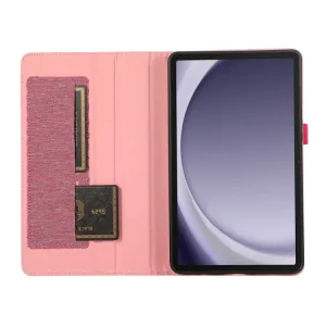 FABRIC Zaklápací kryt pre Samsung Galaxy Tab A9 ružový