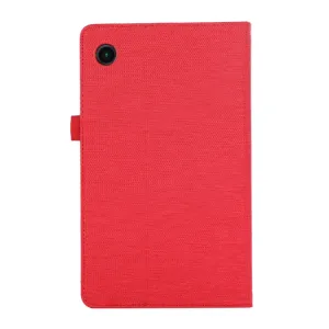 FABRIC Zaklápací obal pre Samsung Galaxy Tab A9+ červený