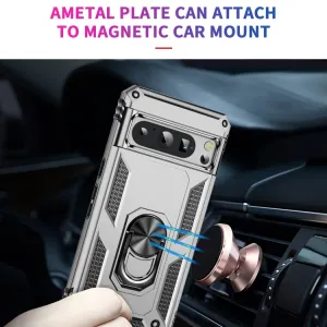 RING Ochranný kryt s držiakom pre Google Pixel 8 Pro strieborný