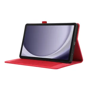 FABRIC Zaklápací obal pre Samsung Galaxy Tab A9+ červený