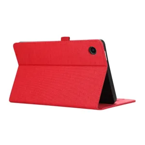 FABRIC Zaklápací obal pre Samsung Galaxy Tab A9+ červený
