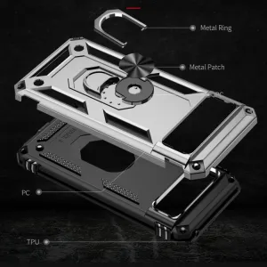 RING Ochranný kryt s držiakom pre Google Pixel 8 Pro strieborný