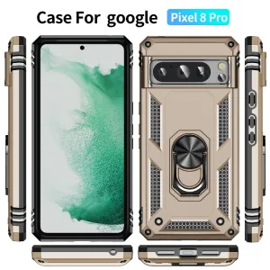 RING Ochranný kryt s držiakom pre Google Pixel 8 Pro zlatý