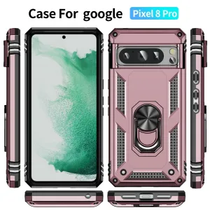 RING Ochranný kryt s držiakom pre Google Pixel 8 Pro ružový