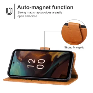 SMOOTH Peňaženkové puzdro pre Nokia XR21 hnedé