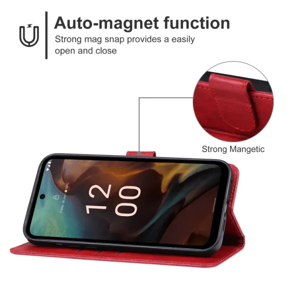 SMOOTH Peňaženkové puzdro pre Nokia XR21 červené