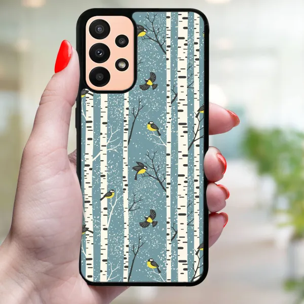 MY ART Kryt s vianočným dizajnom Samsung Galaxy A13 BIRCH (072)