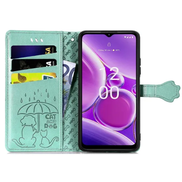 ART Peňaženkový kryt Nokia G42 5G ANIMALS zelený