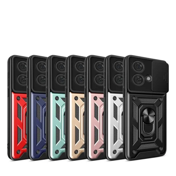 RING CAMERA Kryt s držiakom pre Motorola Edge 40 Neo modrý