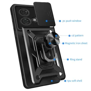 RING CAMERA Kryt s držiakom pre Motorola Edge 40 Neo modrý