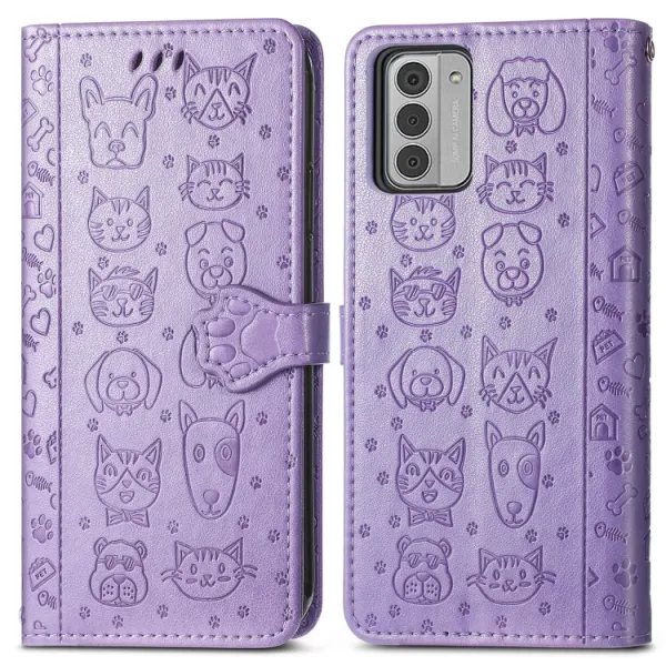 ART Peňaženkový kryt Nokia G42 5G ANIMALS fialový