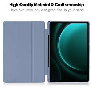 LEATHER Zaklápací kryt Samsung Galaxy Tab S9 FE+ fialový