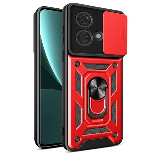 RING CAMERA Kryt s držiakom pre Motorola Edge 40 Neo červený