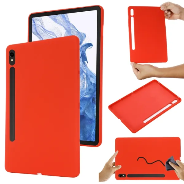 RUBBER Ochranný kryt pre Samsung Galaxy Tab S9 FE / Tab S10 FE / Tab S10 Lite červený
