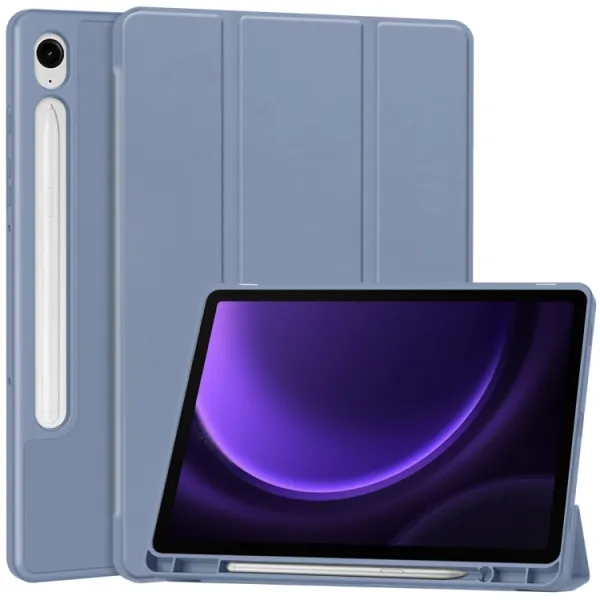 LEATHER Zaklápací kryt Samsung Galaxy Tab S9 FE / Tab S10 FE / Tab S10 Lite fialový
