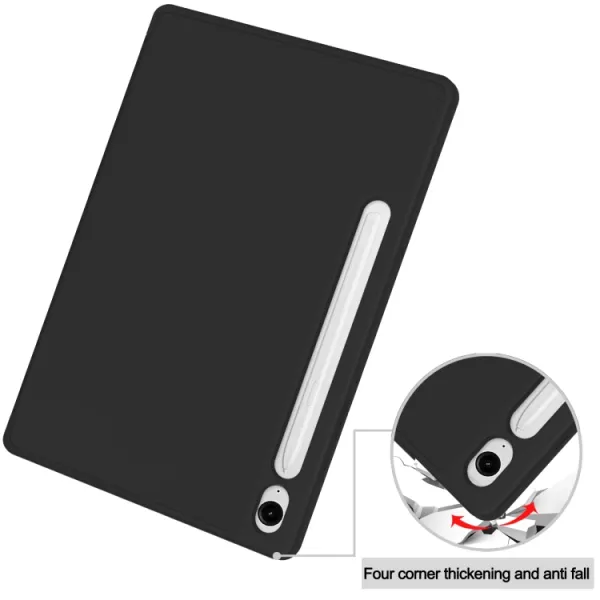 LEATHER Zaklápací kryt Samsung Galaxy Tab S9 FE / Tab S10 FE / Tab S10 Lite čierny