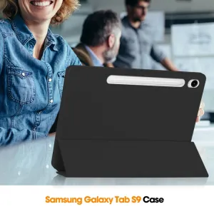 LEATHER Zaklápací kryt Samsung Galaxy Tab S9 FE / Tab S10 FE / Tab S10 Lite čierny