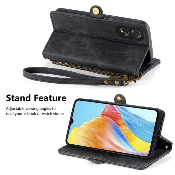 GEOM Peňaženkové puzdro pre Oppo A38 čierne