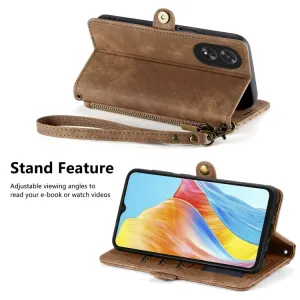GEOM Peňaženkové puzdro pre Oppo A38 hnedé