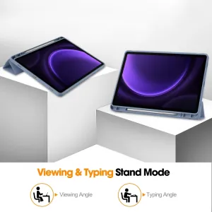 LEATHER Zaklápací kryt Samsung Galaxy Tab S9 FE / Tab S10 FE / Tab S10 Lite fialový
