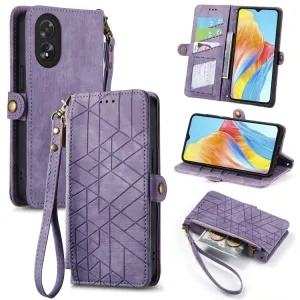 GEOM Peňaženkové puzdro pre Oppo A38 fialové