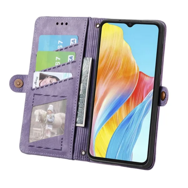 GEOM Peňaženkové puzdro pre Oppo A38 fialové