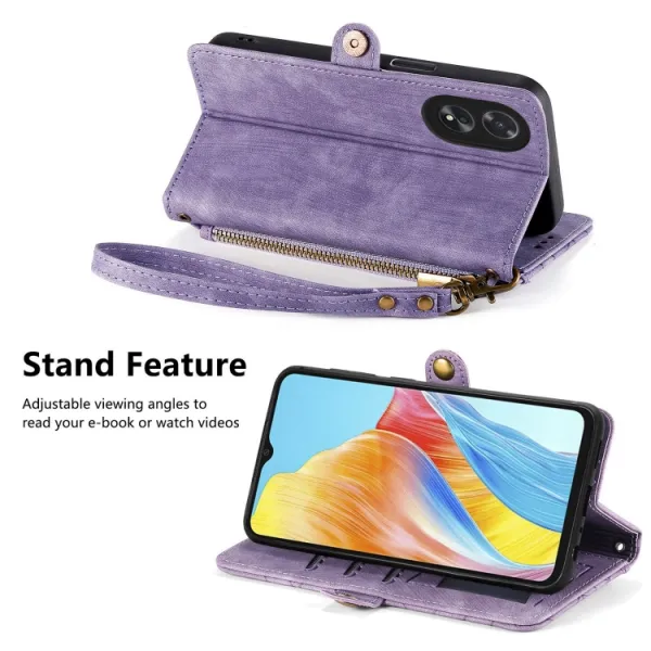 GEOM Peňaženkové puzdro pre Oppo A38 fialové