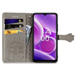 ART Peňaženkový kryt Nokia G42 5G ANIMALS šedý