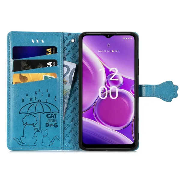 ART Peňaženkový kryt Nokia G42 5G ANIMALS modrý