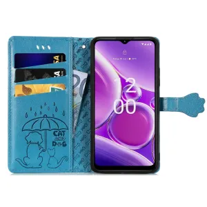 ART Peňaženkový kryt Nokia G42 5G ANIMALS modrý