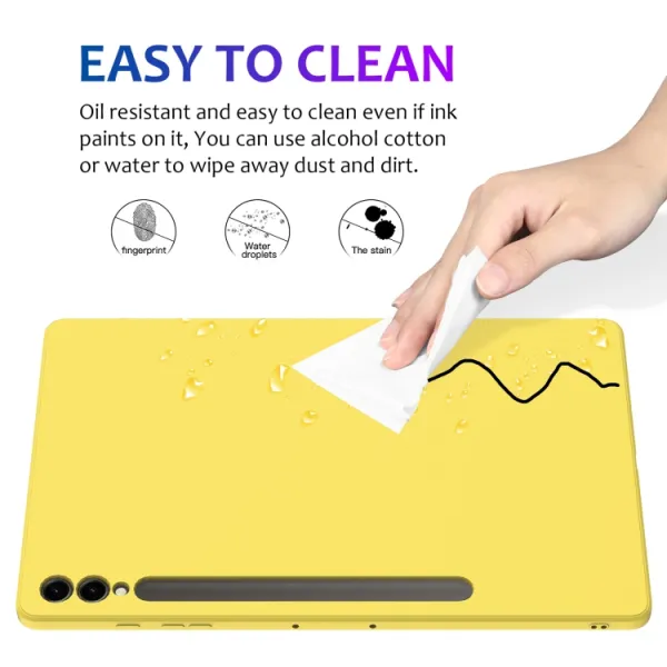 RUBBER Ochranný kryt pre Samsung Galaxy Tab S9 FE+ / S9+ / S10+ žltý