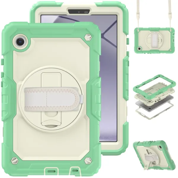 SOLID 360 Odolný obal pre Samsung Galaxy Tab A9 svetlozelený