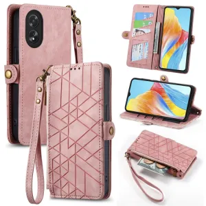 GEOM Peňaženkové puzdro pre Oppo A38 ružové