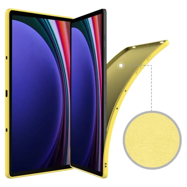 RUBBER Ochranný kryt pre Samsung Galaxy Tab S9 FE+ / S9+ / S10+ žltý