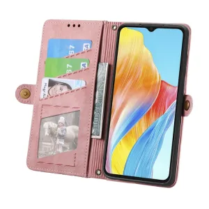 GEOM Peňaženkové puzdro pre Oppo A38 ružové