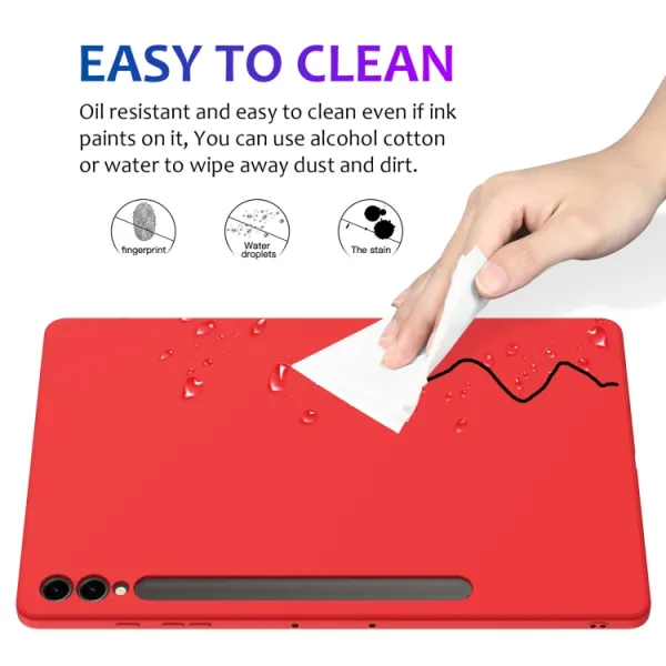 RUBBER Ochranný kryt pre Samsung Galaxy Tab S9 FE+ / S9+ / S10+ červený