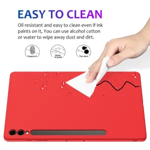 RUBBER Ochranný kryt pre Samsung Galaxy Tab S9 FE+ / S9+ / S10+ červený