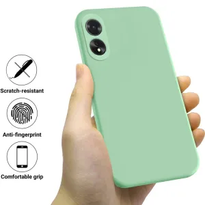 RUBBER Ochranný kryt pre Oppo A38 zelený