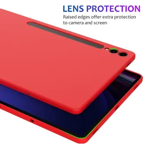 RUBBER Ochranný kryt pre Samsung Galaxy Tab S9 FE+ / S9+ / S10+ červený