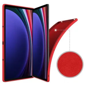 RUBBER Ochranný kryt pre Samsung Galaxy Tab S9 FE+ / S9+ / S10+ červený
