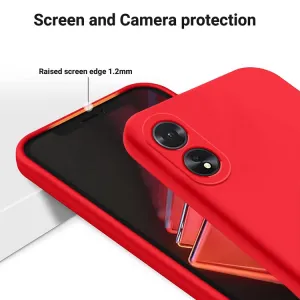 RUBBER Ochranný kryt pre Oppo A38 červený