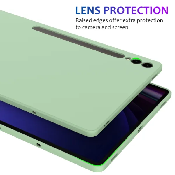 RUBBER Ochranný kryt pre Samsung Galaxy Tab S9 FE+ / S9+ / S10+ zelený