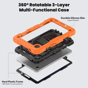 SOLID 360 Odolný obal pre Samsung Galaxy Tab A9 oranžový