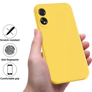 RUBBER Ochranný kryt pre Oppo A38 žltý