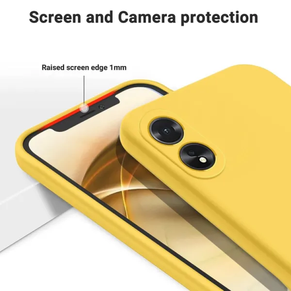RUBBER Ochranný kryt pre Oppo A38 žltý