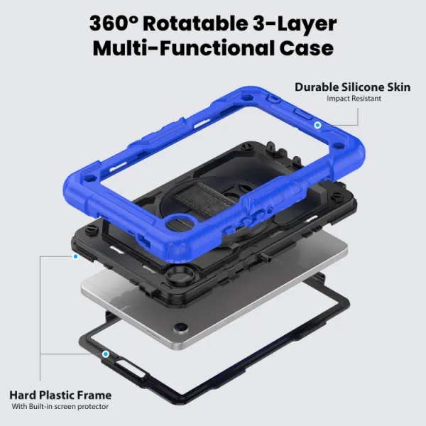 SOLID 360 Odolný obal pre Samsung Galaxy Tab A9+ modrý