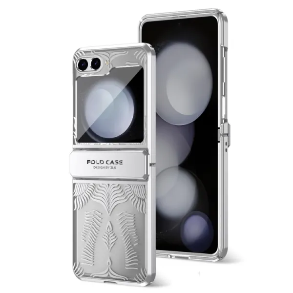 WINGS Ochranný kryt pre Samsung Galaxy Z Flip5 5G strieborný