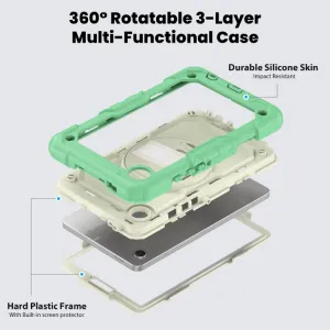 SOLID 360 Odolný obal pre Samsung Galaxy Tab A9 svetlozelený